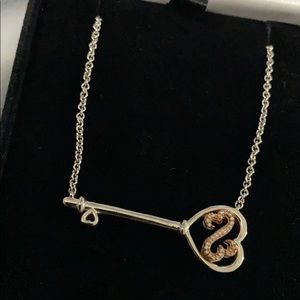 Open Heart Key Necklace